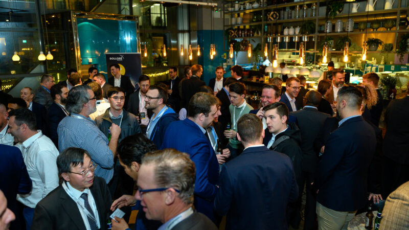 Attendees at a networking reception at the Predictive Aircraft Maintenance conference in London