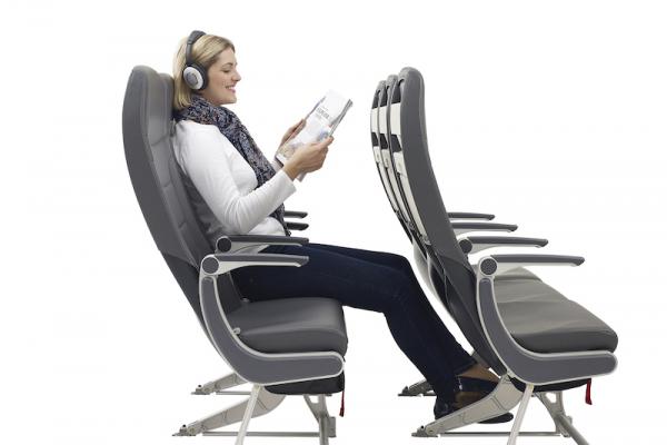 Woman sitting on Acro Aircraft Seating
