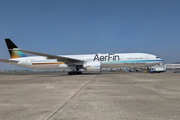 An ex-Japan Airlines B777-300ER