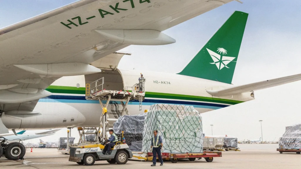 Saudia Cargo freight loading